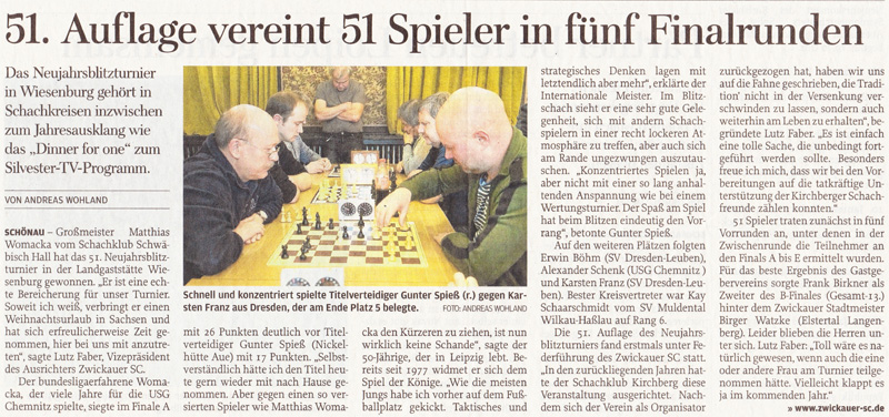 Freie Presse Artikel vom 30.12.2014